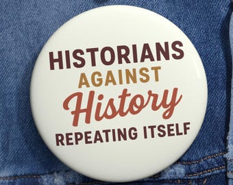 Historian Pin Buttons: Retro History Buff Gift