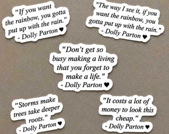Dolly Parton Quote Sticker, Dolly Parton Vinyl Decal, Country Music Sticker, Inspirational Dolly Quote Decal, Funny Country Music Gift