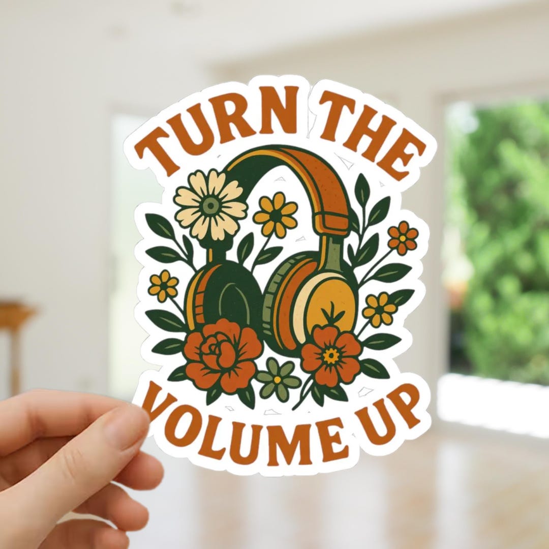 Turn the Volume up Sticker | Zohran Mamdani Sticker | Boho Flower ...