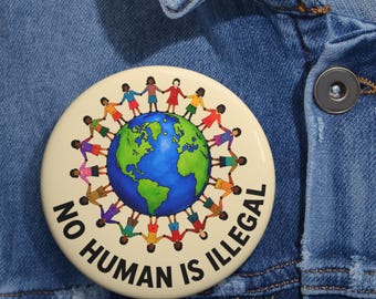 Social Justice Advocacy Gift , Equality Justice Dignity Badge, Refugee Support Pin, Humanity  Activist Gift for Inclusion, equality movement