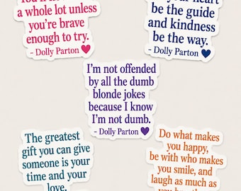 Dolly Parton Quote Sticker, Dolly Parton Vinyl Decal, Country Music Sticker, Inspirational Dolly Quote Decal, Funny Country Music Gift