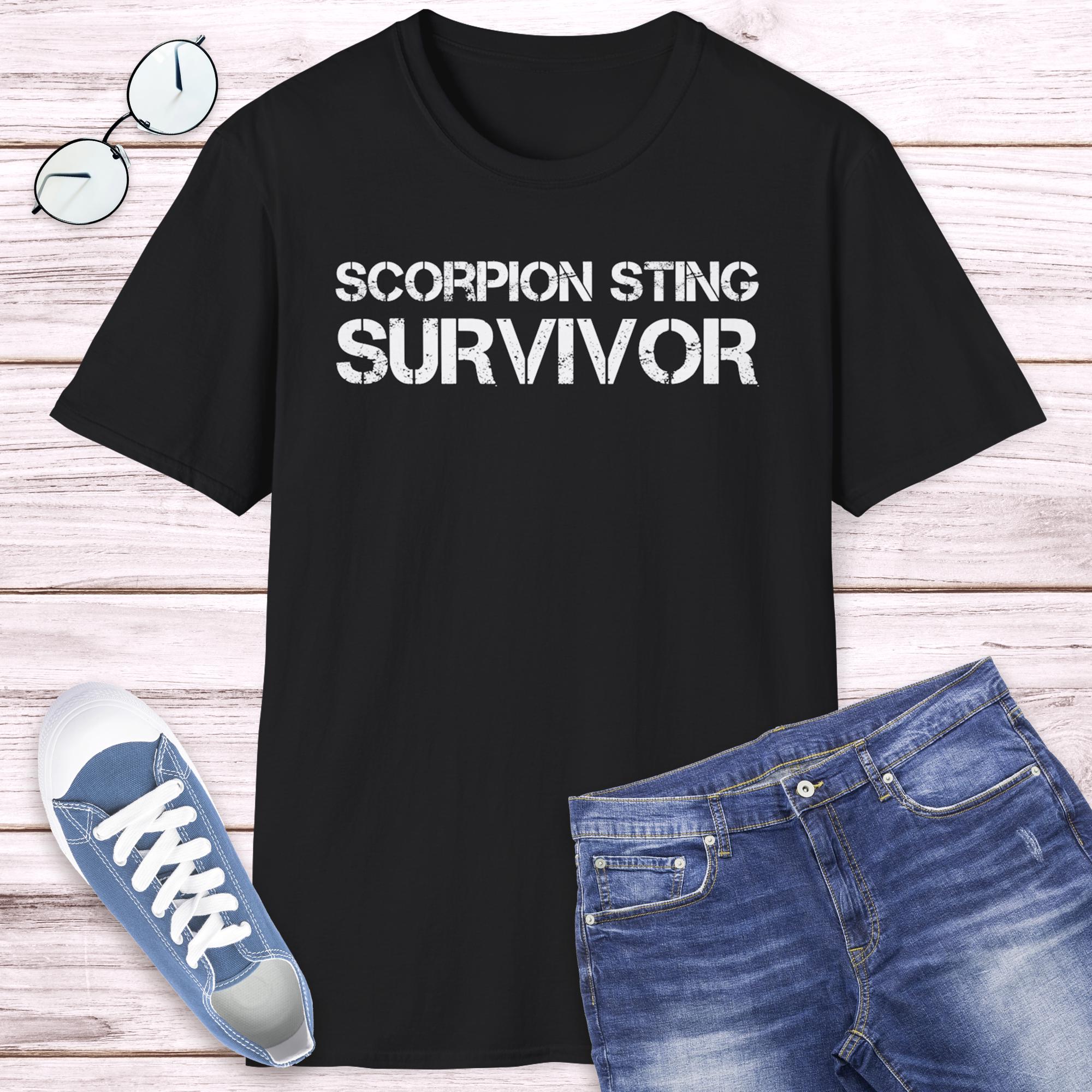 Scorpion Sting Survivor T-shirt. Allergic Reaction Awareness Tee 
