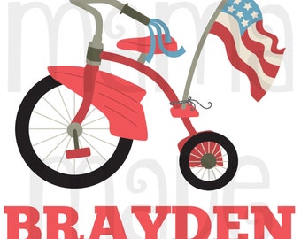 Boy's 4th of july shirt, boy's 4th of july trike shirt, boy's 4th of july shirt, boys 4th bike shirt, boy patriotic tee, july 4th tee
