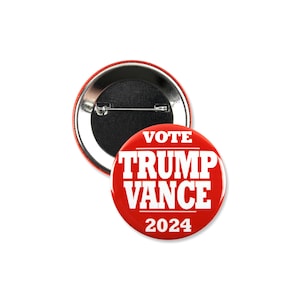 Paquete de 5 botones de la campaña presidencial MAGA de Trump Vance 2024 (5,7 cm)