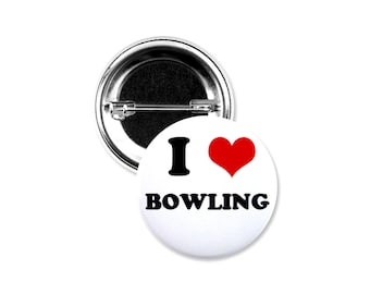 25 Pack - Funny Bowling Pinback Button Badges - 1.5 Inch