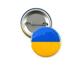 250 Pack - Ukrainian National Flag Pinback Button Badges - 1.5 Inch