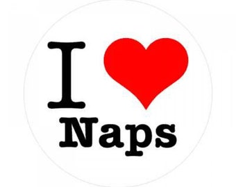 1 Pack - I « Heart » Love Naps Flexible Magnet - 5x3 Pouce Ovale