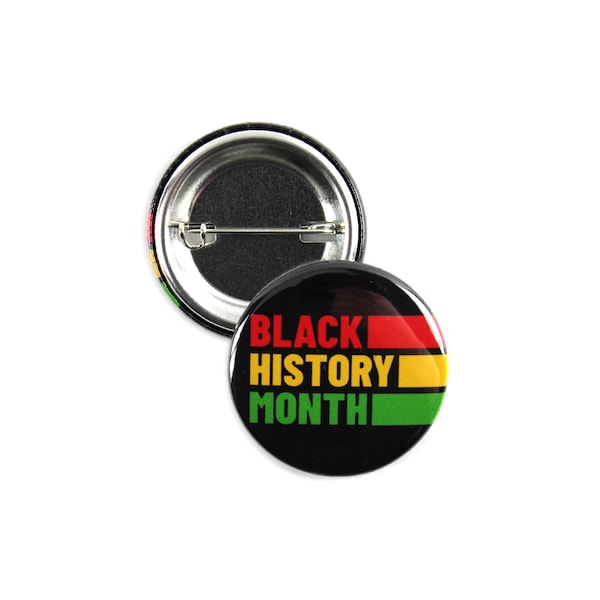 Pack de 25 - Badges à bouton Pinback du Mois de l’histoire des Noirs - 1,5 pouce rond