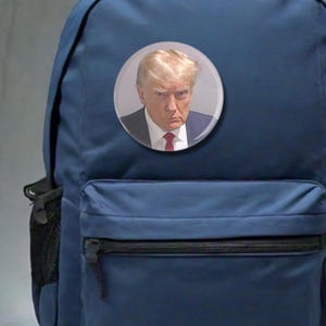 1 qty - Donald J Trump Indictment and Arrest Mug Shot Pinback Buttons - X-Large  3 Inch