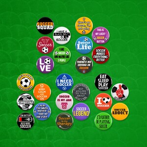 Set van 25 - voetbalfanaat sportspeldknopen - 1,5 inch