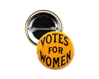 25 Pack - Votes for Women Vintage Design Pinback Buttons - 1.5 Inch