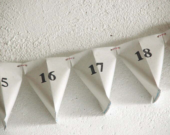Paper Advent Calendar Etsy