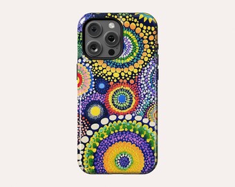 Aboriginal Art Phone Case Australian Painting Art MagSafe Phone Cover Fit For iPhone 17 Pro Max 16 Pro Max 15 14 13 Pro 12 11 Pro XS XR 7 8