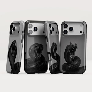 Black Gothic Snake MagSafe Phone Cover Fit For iPhone 17 Pro Max 16 Pro Max 15 14 13 Pro 12 11 Pro XS XR