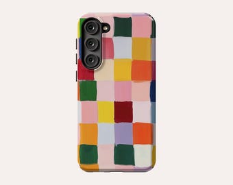 Aesthetic Checkered Phone Case Checkerboard Phone Cover Fit For Samsung Galaxy S25 S24 Plus S24 FE S23 Ultra 23 FE S23 Plus S20 FE Note 20