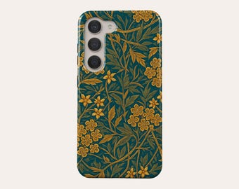 Vintage Floral Phone Case Floral Pattern Phone Cover Fit For Samsung Galaxy S25 S24 Plus S24 FE S23 Ultra 23 FE S23 Plus S20 FE Note 20