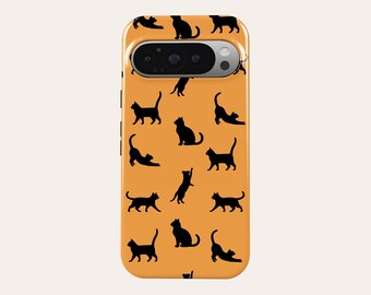 Black Cat Phone Case Cute Cat Lover Phone Cover Fit For Google Pixel 10 Pro XL 9A 9 Pro XL 8A 8 Pro 7 Pro 7A Pixel 6A 6 Pro