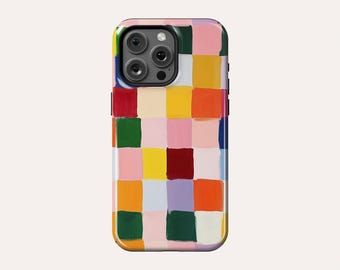 Aesthetic Checkered Phone Case Checkerboard MagSafe Phone Cover Fit For iPhone 17 Pro Max 16 Pro Max 15 14 13 Pro 12 11 Pro XS XR 7 8 Plus