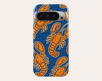 Capa de celular com estampa de lagosta e criaturas marinhas para Google Pixel 10 Pro XL 9A 9 Pro XL 8A 8 Pro 7 Pro 7A Pixel 6A 6 Pro