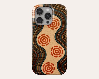 Aboriginal Art Phone Case Australian Painting Art MagSafe Phone Cover Fit For iPhone 17 Pro Max 16 Pro Max 15 14 13 Pro 12 11 Pro XS XR 8
