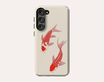 Japanese Koi Fish Phone Case Aesthetic Phone Cover Fit For Samsung Galaxy S25 S24 Plus S24 FE S23 Ultra 23 FE S23 Plus S20 FE Note 20
