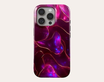 Pink Pearl Print Phone Case Iridescent Mother of Pearl MagSafe Phone Cover Fit For iPhone 17 Pro Max 16 Pro Max 15 14 13 Pro 12 11 Pro XS 8