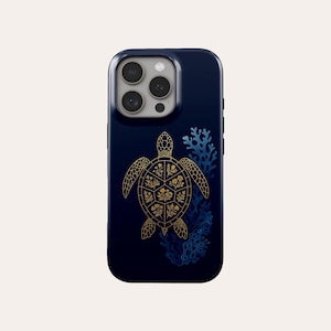 Aesthetic Sea Turtle Phone Case Sea Life Creatures Phone Cover Fit For iPhone 16 Pro Max 15 Pro 13 11 Pro 12 13 Mini iPhone X XS Max XR 7