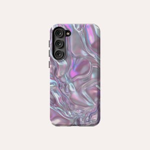 Coque de téléphone holographique néon housse de téléphone irisée pour Samsung Galaxy S25 S24 Plus S24 FE S23 23 FE S23 Plus S20 FE Note 20