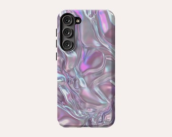 Holographic Neon Phone Case Iridescent Phone Cover Fit For Samsung Galaxy S25 S24 Plus S24 FE S23 23 FE S23 Plus S20 FE Note 20
