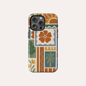 Summer Post Card Phone Case Aesthetic Stamps Phone Cover Fit For iPhone 16 Pro Max 15 Pro 13 11 Pro 12 13 Mini X XS Max XR 7 Plus