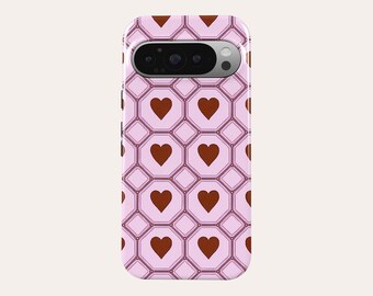 Aesthetic Heart Pattern Phone Case Cute Hearts Phone Cover Fit For Google Pixel 10 Pro XL 9A 9 Pro XL 8A 8 Pro 7 Pro 7A Pixel 6A 6 Pro
