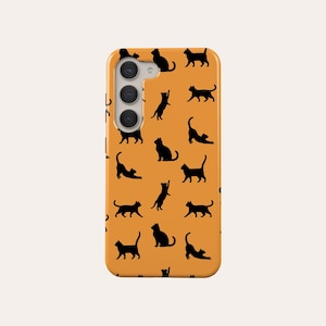 Black Cat Phone Case Cute Cat Lover Phone Cover Fit For Samsung Galaxy S25 S24 Plus S24 FE S23 Ultra 23 FE S23 Plus S20 FE Note 20