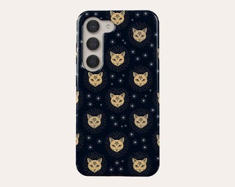 Mystic Cat Telefoon Geval Gothic Witchy Cat Telefoon Cover Fit Voor Samsung Galaxy S25 S24 Plus S24 FE S23 Ultra 23 FE S23 Plus S20 FE Note 20