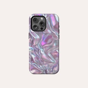 Holographic Neon Phone Case Iridescent MagSafe Phone Cover Fit For iPhone 17 Pro Max 16 Pro Max 15 14 13 Pro 12 11 Pro XS XR 8 Plus