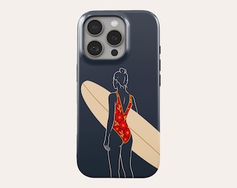 Surfer Girl Phone Case Summer Beach MagSafe Phone Cover Fit For iPhone 17 Pro Max 16 Pro Max 15 14 13 Pro 12 11 Pro XS XR 8 Plus