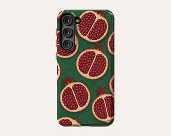 Pomegranate Pattern Phone Case Aesthetic Fruit Art Phone Cover Fit For Samsung Galaxy S25 S24 Plus S24 FE S23 23 FE S23 Plus S20 FE Note 20