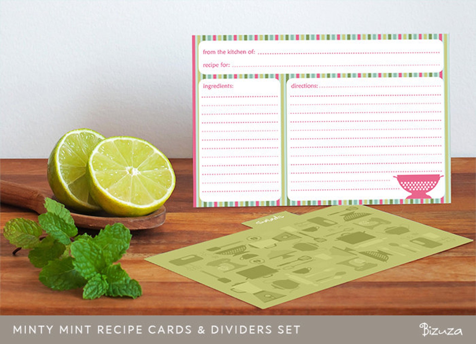 Printable Recipe Cards and Dividers Set With 70 Editable PDF Etsy
