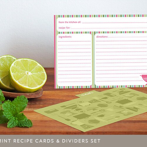 Printable Recipe Cards and Dividers Set With 70 Editable PDF Etsy