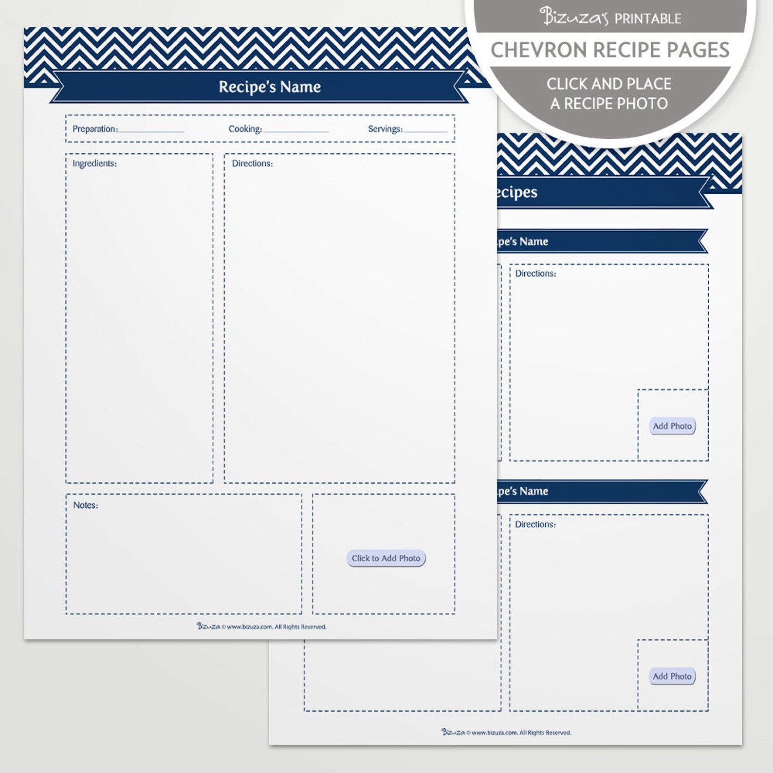 Recipe Binder Pages Printable and Customizable DIY Templates Etsy