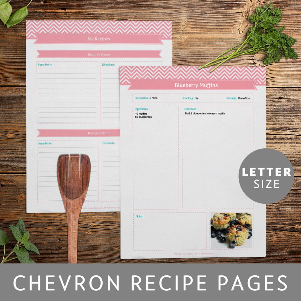 DIY Recipe Binder Printable and Customizable Recipe Template Etsy