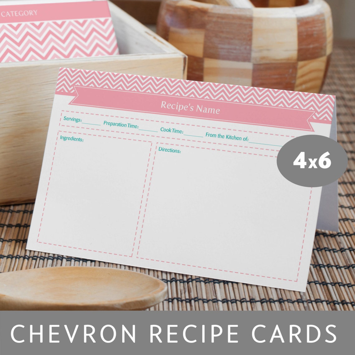 free editable recipe cards 4x6