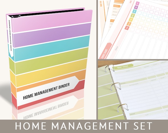Items similar to Printable Household Binder, Editable PDF Files ...