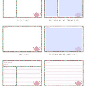 Printable Recipe Cards and Dividers Set With 70 Editable PDF - Etsy