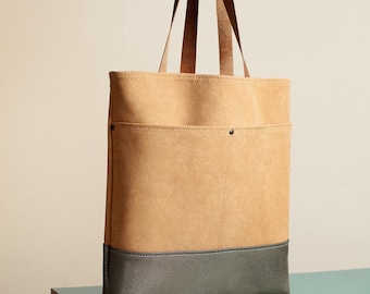 Borsa tote di lusso in pelle vegana: borsa per laptop in similpelle Skai