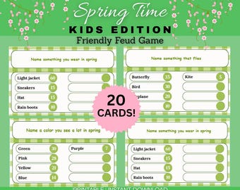 Editable Spring Friendly Feud Game Template, Spring Questions, Spring Trivia Kids, Spring Fun, Game Night, Group Activities, Easter Break