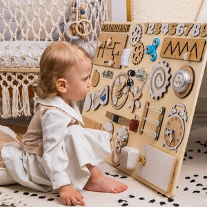 Tableau lumineux Montessori pour tout-petits, Tableau sensoriel en bois, Tableau lumineux personnalisé, Mur sensoriel, Mur d'activités, Tableau lumineux personnalisé, Jouets pour bébés