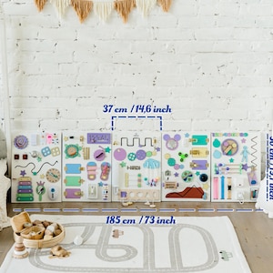 Big Montessori Busy Board, 18in1 Toddler Activity Wall, Gift for Kids to Learn for Classrooms or Daycare,Fine Motor Skill Toys, Sensory Wall