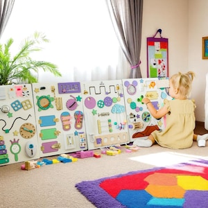 Set Busy Board, Montessori 2 Years Old Toy, Wall Activity Toy for Toddlers for Home Play Corners, Sensory Wall,Sensory Board,Educational Toy