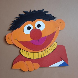 Fensterbild Tonkarton Ernie ohne Bert