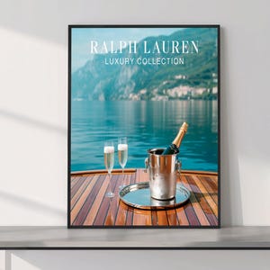 Fashion Magazine Poster, Vintage Fashion Magazine Poster, Fashion Boat Art, Luxury Fashion Print,  Trendy Home Wall Art Poster